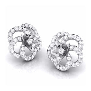 Jewelove™ Earrings Beautiful Platinum Earrings with Diamonds for Women JL PT E ST 2003