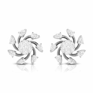 Jewelove™ Earrings SI IJ Beautiful Platinum Earrings with Diamonds for Women JL PT E ST 2028