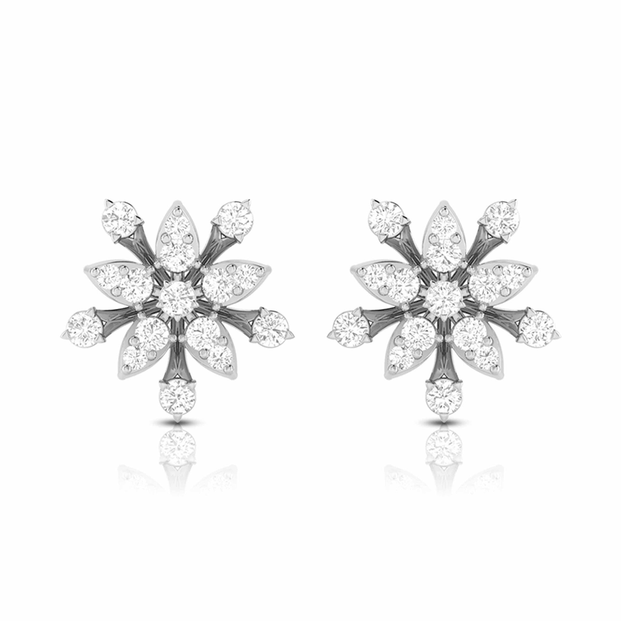 Jewelove™ Earrings SI IJ Beautiful Platinum Earrings with Diamonds for Women JL PT E ST 2043