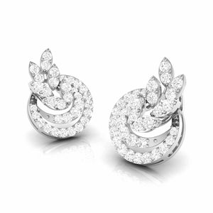 Jewelove™ Earrings Beautiful Platinum Earrings with Diamonds for Women JL PT E ST 2065