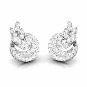 Jewelove™ Earrings SI IJ Beautiful Platinum Earrings with Diamonds for Women JL PT E ST 2065