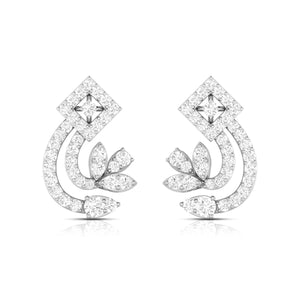 Jewelove™ Earrings Beautiful Platinum Earrings with Diamonds for Women JL PT E ST 2093