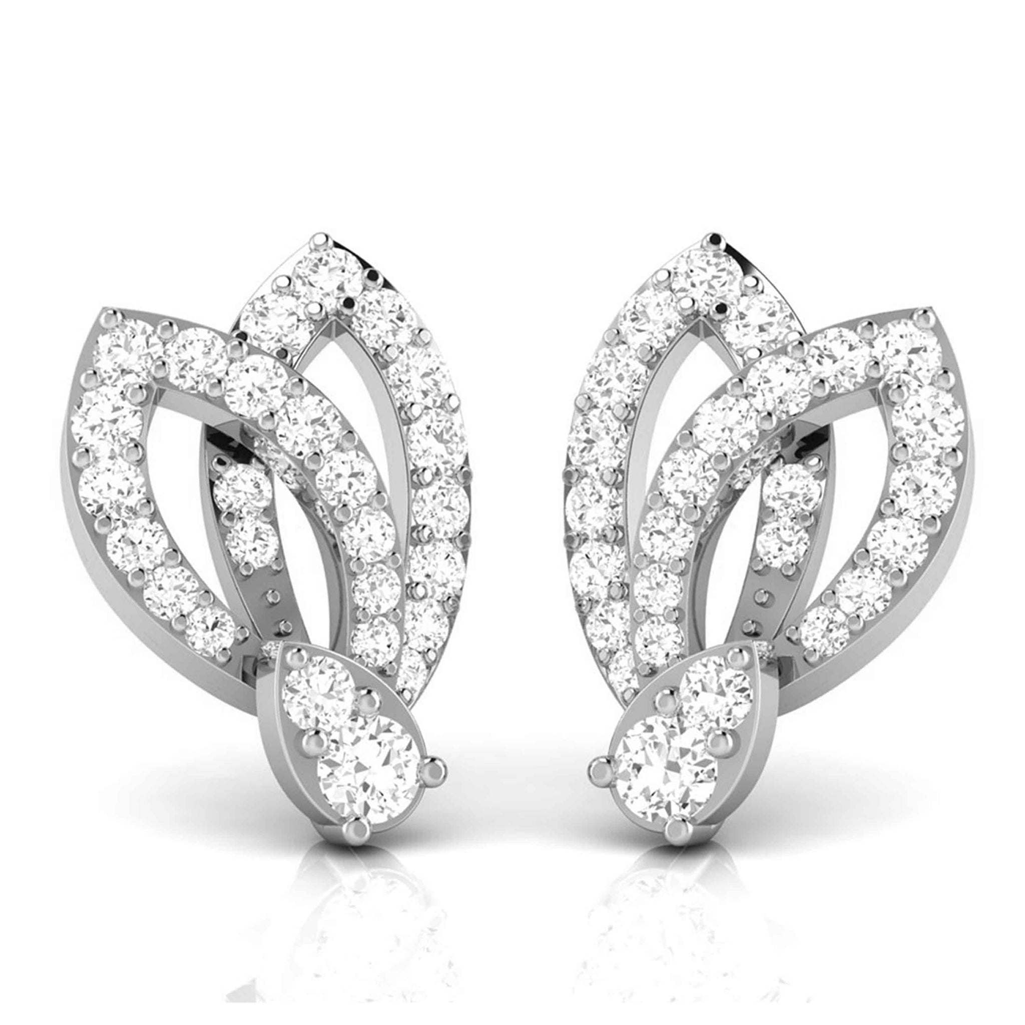 Jewelove™ Earrings Beautiful Platinum Earrings with Diamonds JL PT E ST 2201