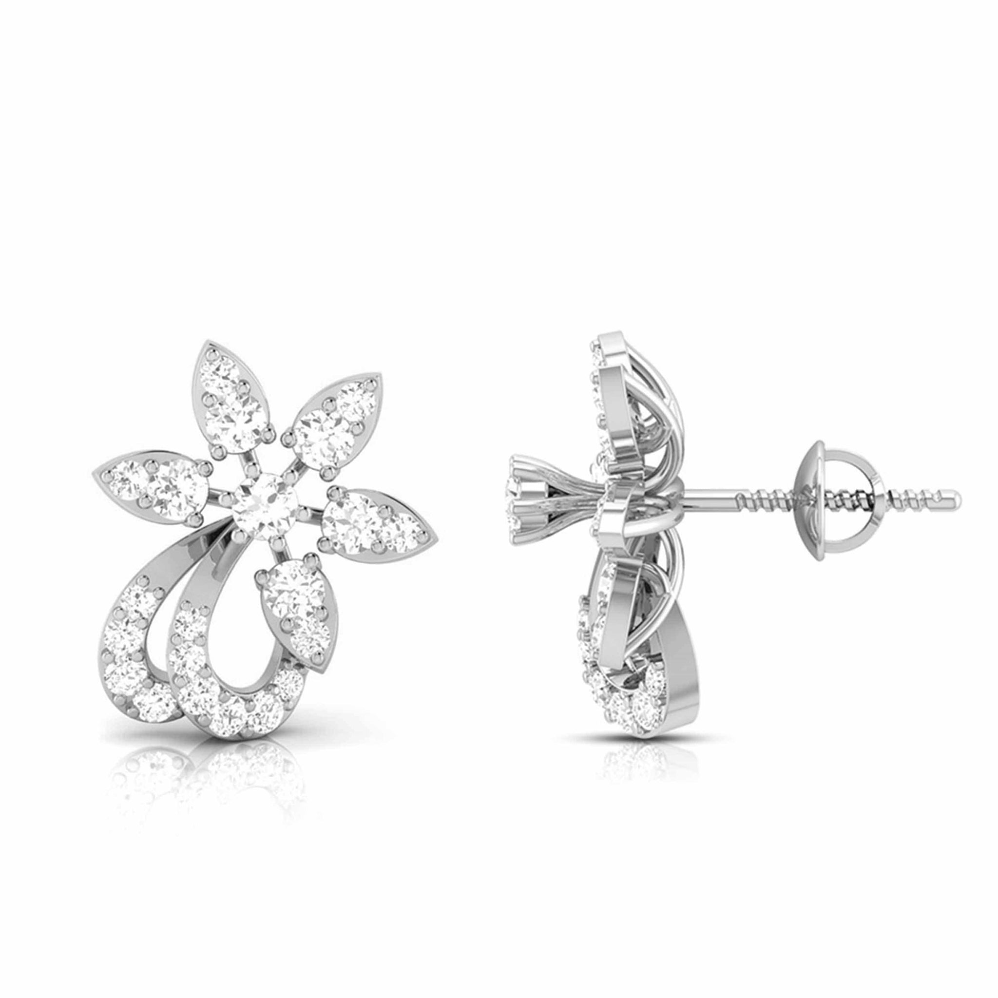 Jewelove™ Earrings Beautiful Platinum Earrings with Diamonds JL PT E ST 2202