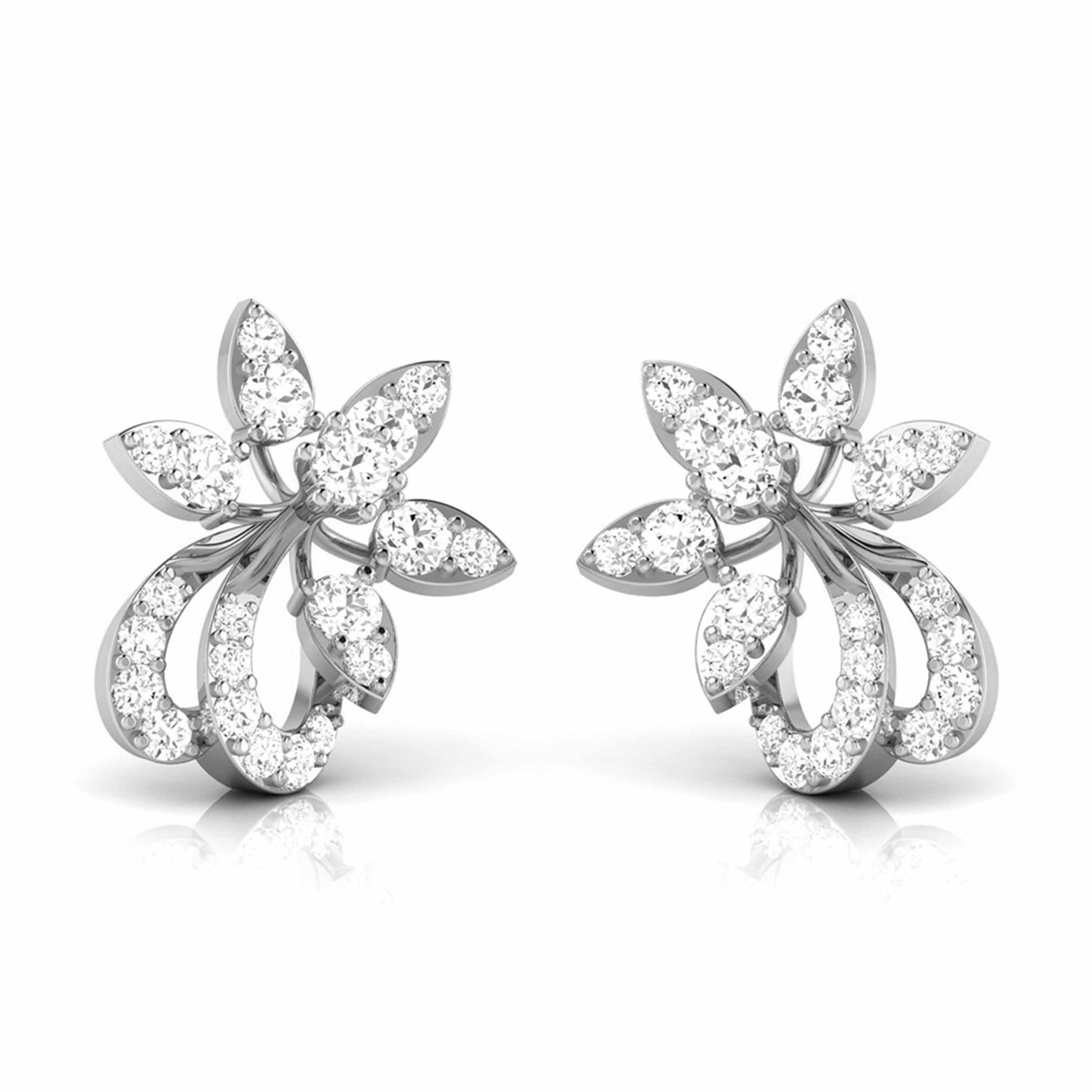 Jewelove™ Earrings Beautiful Platinum Earrings with Diamonds JL PT E ST 2202