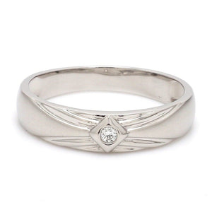 Jewelove™ Rings Beautiful Platinum Love Bands with Diamonds JL PT 903