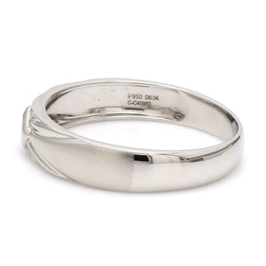 Jewelove™ Rings Beautiful Platinum Love Bands with Diamonds JL PT 903