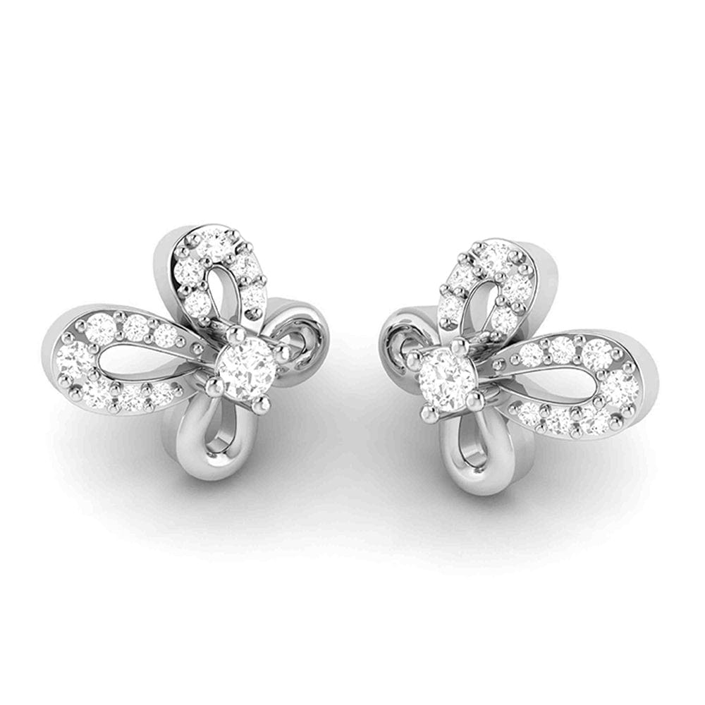 Jewelove™ Pendants & Earrings Beautiful Platinum with Diamond Butterfly Earrings for Women JL PT E 2425