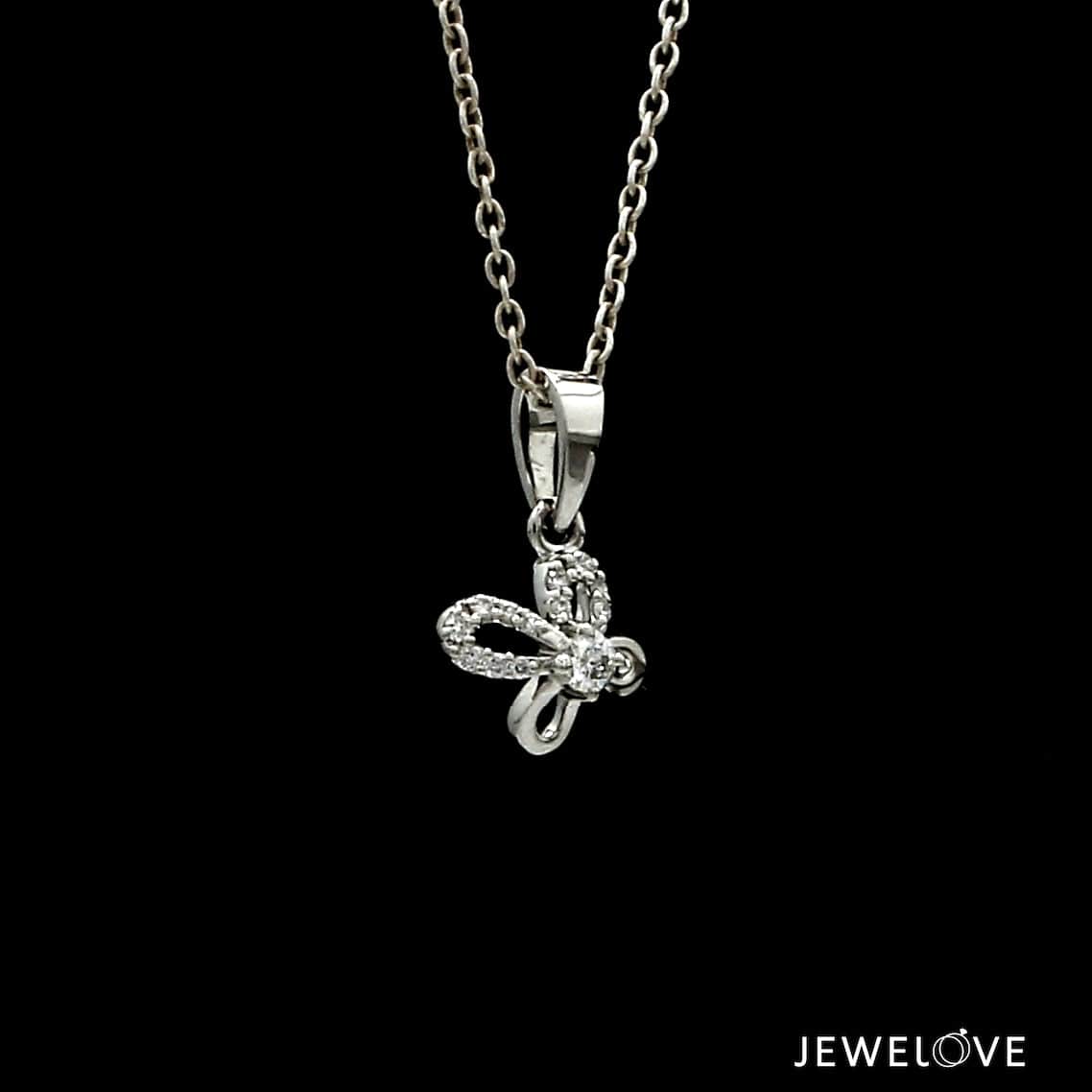 Jewelove™ Pendants & Earrings Beautiful Platinum with Diamond Butterfly Pendant for Women JL PT P 2425