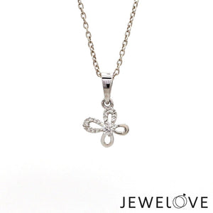 Jewelove™ Pendants & Earrings Beautiful Platinum with Diamond Butterfly Pendant for Women JL PT P 2425