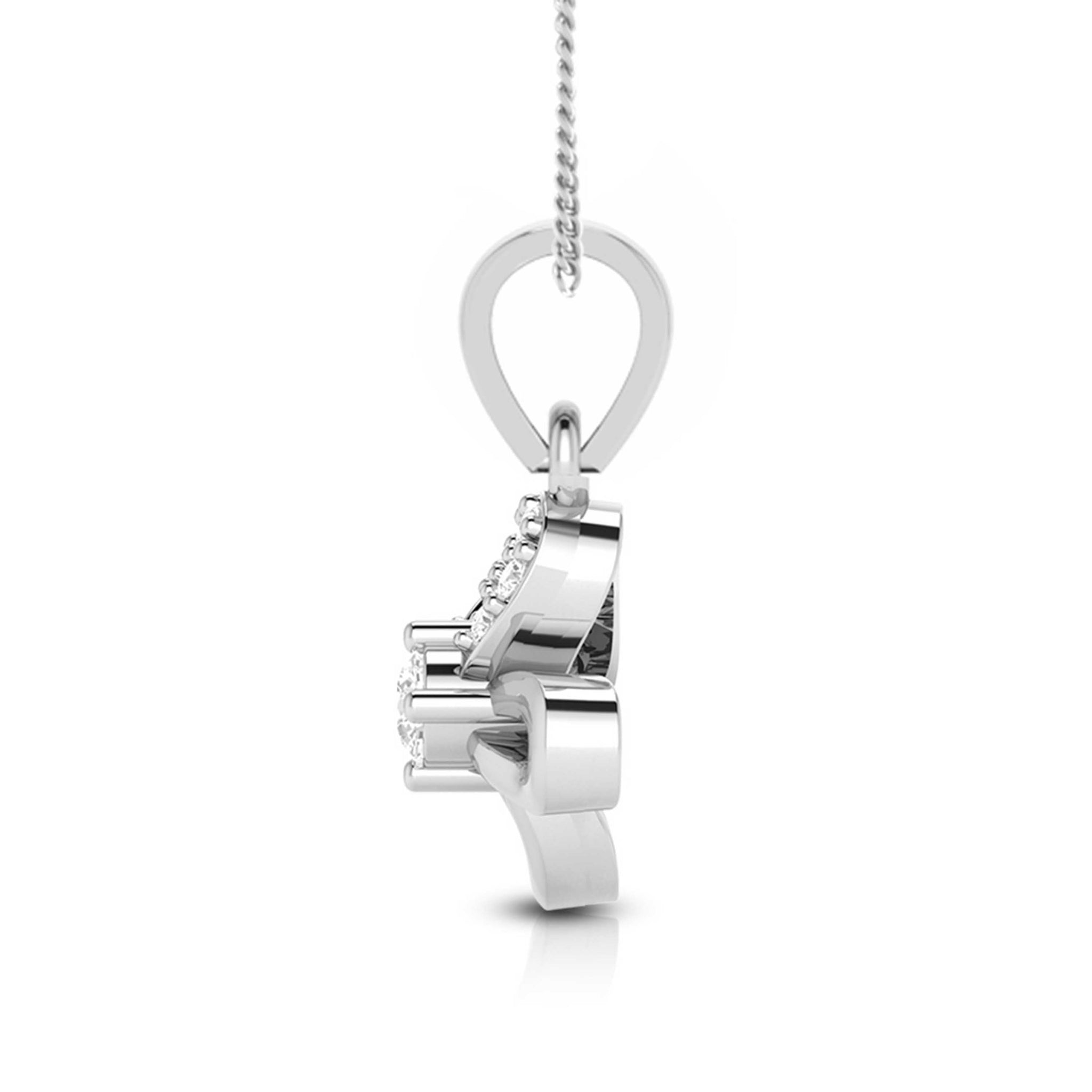 Jewelove™ Pendants & Earrings Beautiful Platinum with Diamond Pendant Set for Women JL PT P 2425