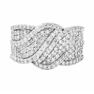 Jewelove™ Rings Broad Designer Bridal Ring with Diamonds in Platinum SJ PTO 263