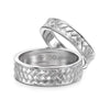 Jewelove™ Rings Broad Plain Platinum Love Bands with Weaving Texture JL PT 417
