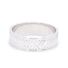 Jewelove™ Rings Broad Plain Platinum Love Bands with Weaving Texture JL PT 417