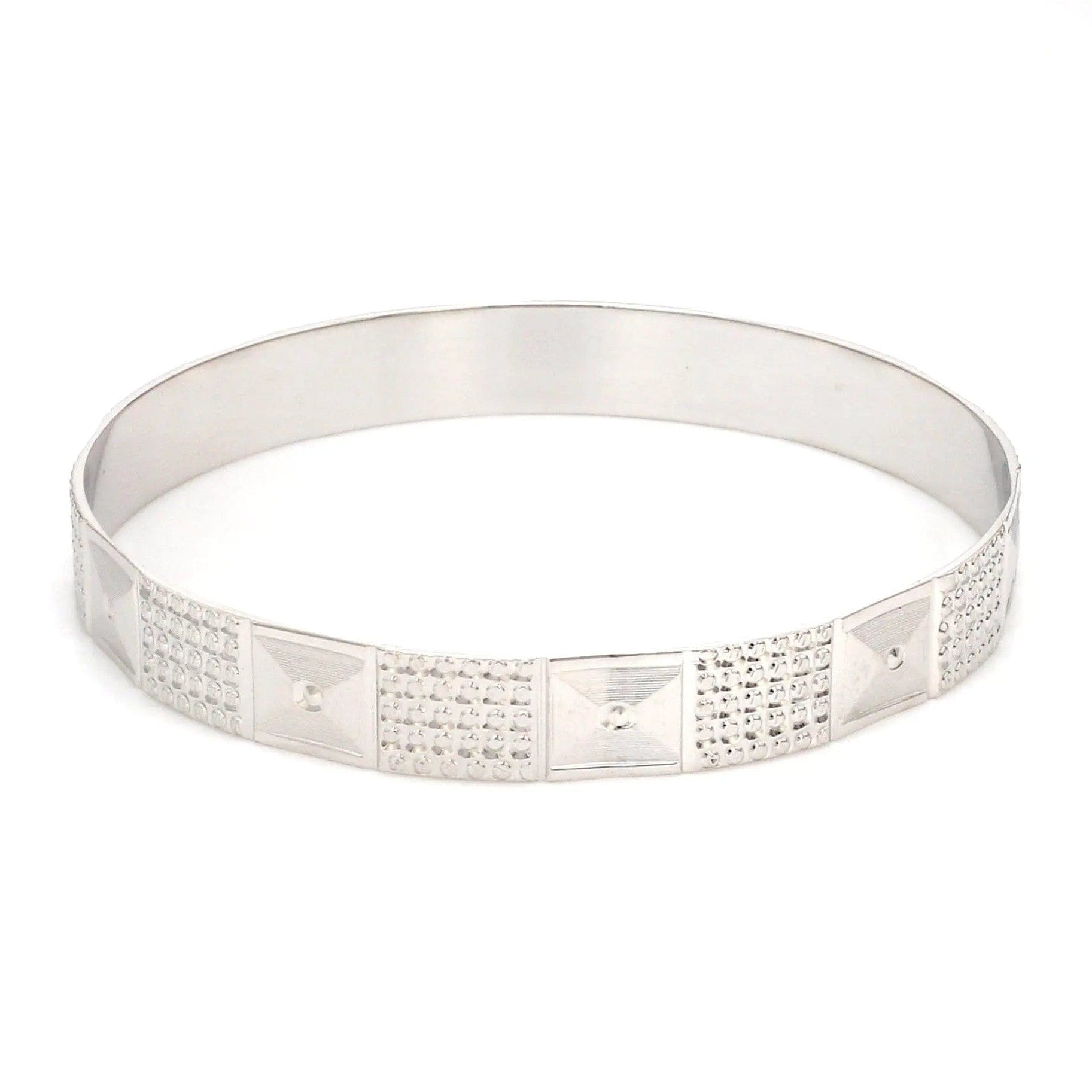 Jewelove™ Bangles & Bracelets Broad Platinum Bangle for Women with Diamond Cut JL PTB 622