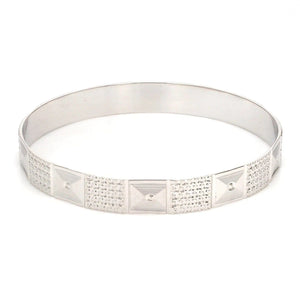 Jewelove™ Bangles & Bracelets Broad Platinum Bangle for Women with Diamond Cut JL PTB 622