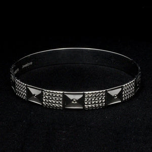 Jewelove™ Bangles & Bracelets Broad Platinum Bangle for Women with Diamond Cut JL PTB 622