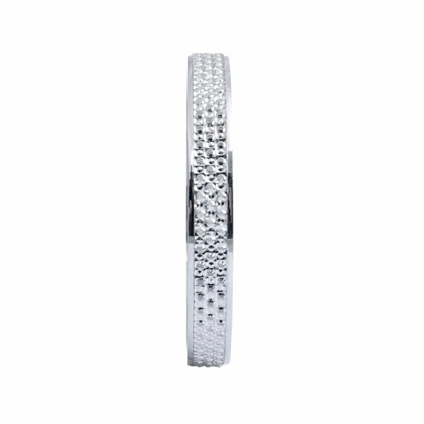 Jewelove™ Bangles & Bracelets Broad Platinum Bangle with Diamond Cut JL PTB 614