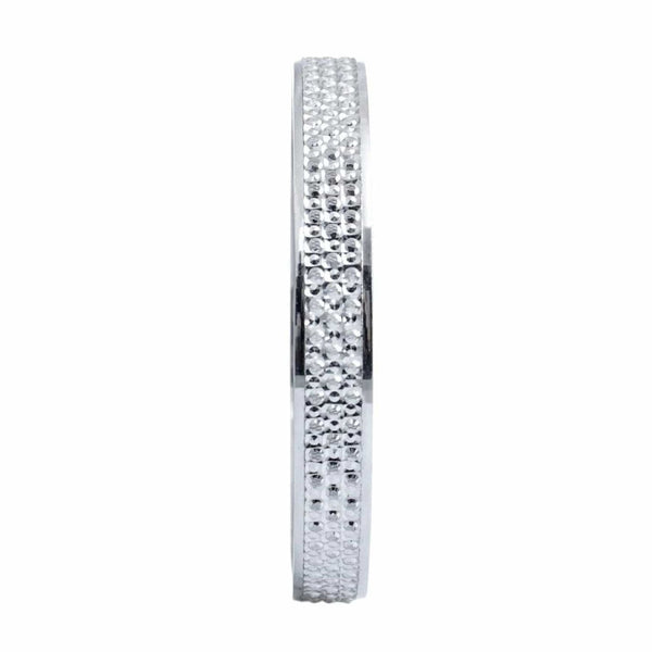 Jewelove™ Bangles & Bracelets Broad Platinum Bangle with Diamond Cut JL PTB 614