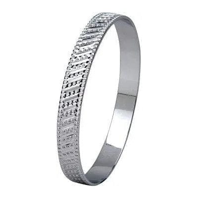 Jewelove™ Bangles & Bracelets Broad Platinum Bangle with Diamond Cut SJ PTB 301