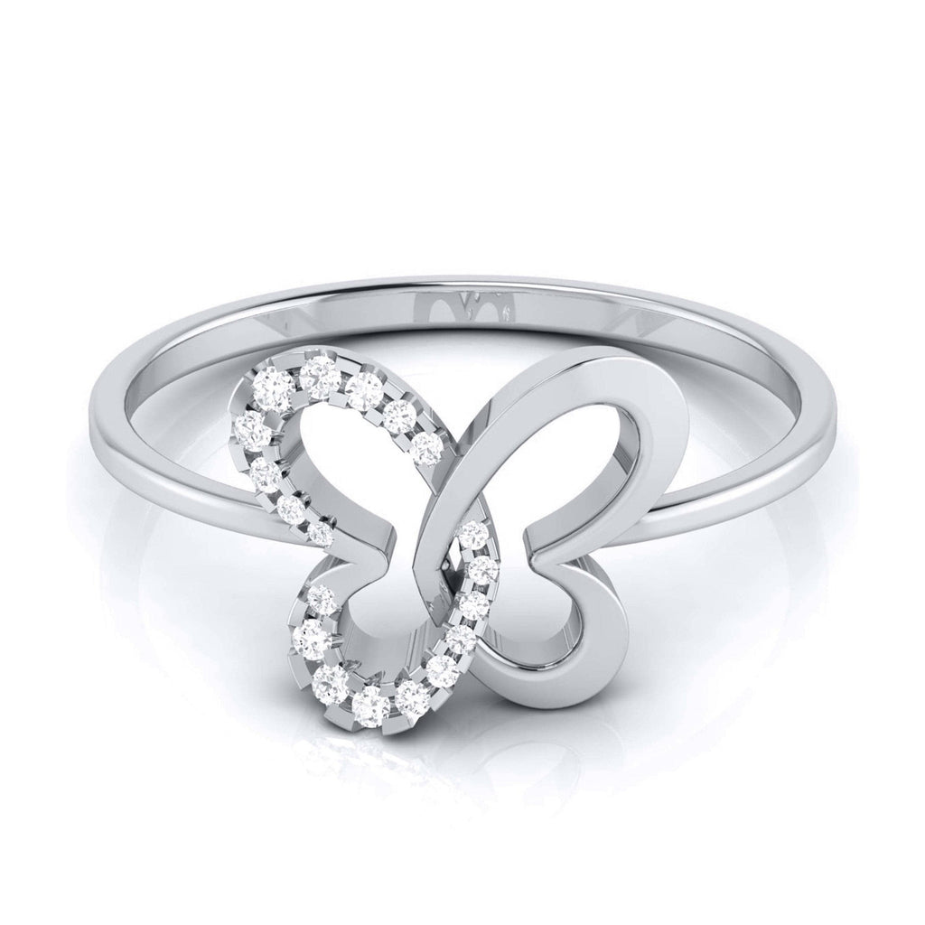 Jewelove™ Rings Butterfly Platinum Diamond Ring for Women JL PT LR 132