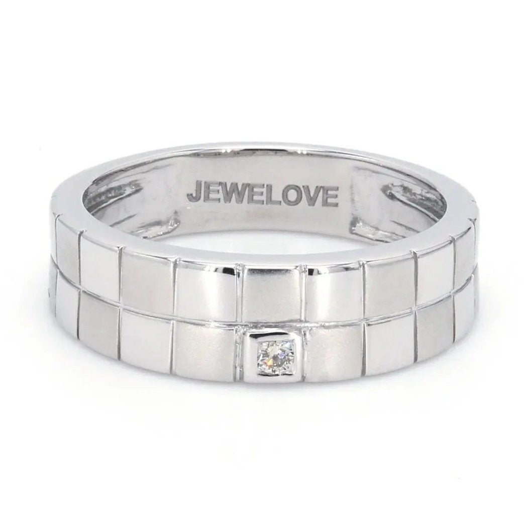 Jewelove™ Rings Chess Inspired Platinum Love Bands in Platinum JL PT 423