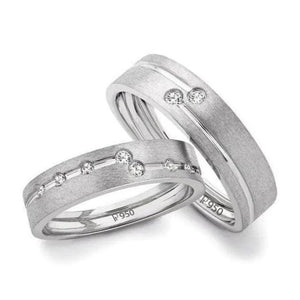 Jewelove™ Rings Chic Platinum Love Bands SJ PTO 110