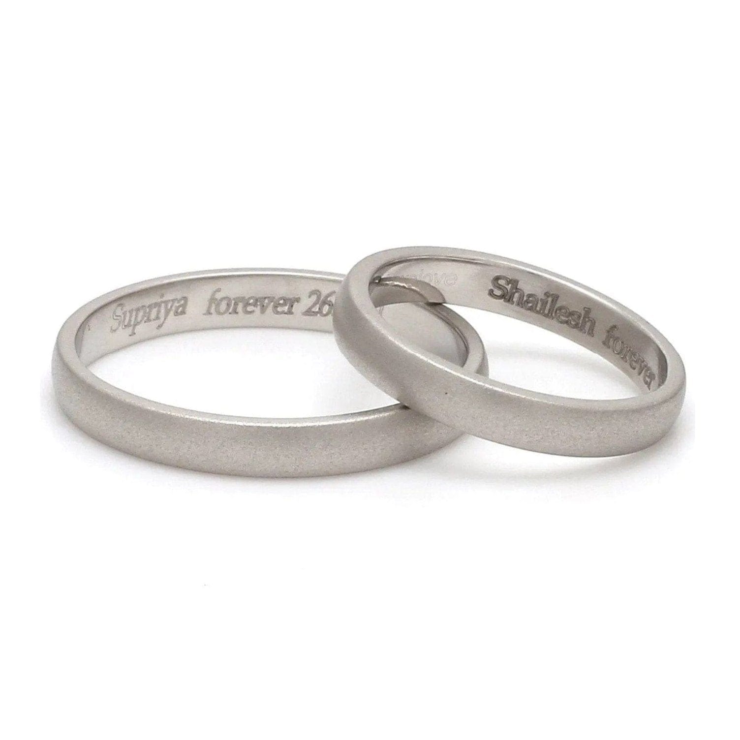 Jewelove™ Rings Classic 3mm Platinum Ring Matte Finish SJ PTO 249