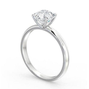 Jewelove™ Rings Classic 4 Prong Platinum Cushion Cut Solitaire Ring