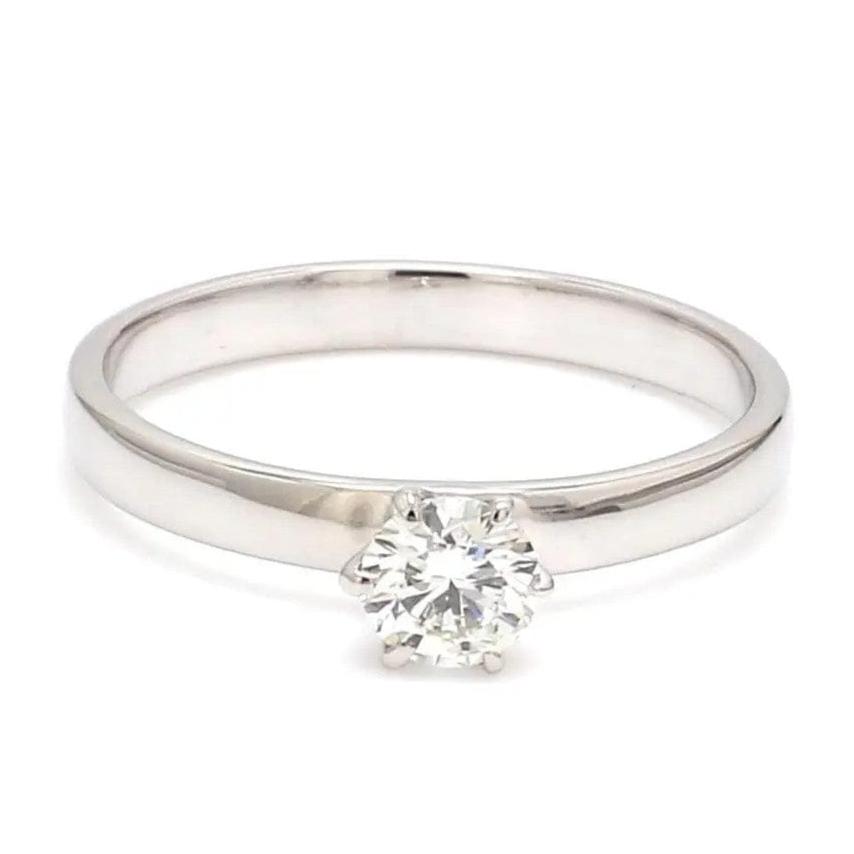 Jewelove™ Rings Women's Band only / 0.50 J VS Classic 6 Prong Solitaire Ring made in Platinum SKU 0011