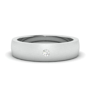 Jewelove™ Rings Classic Matte Finish Single Diamond Platinum Ring JL PT 679