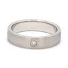 Jewelove™ Rings Classic Matte Finish Single Diamond Platinum Ring JL PT 679