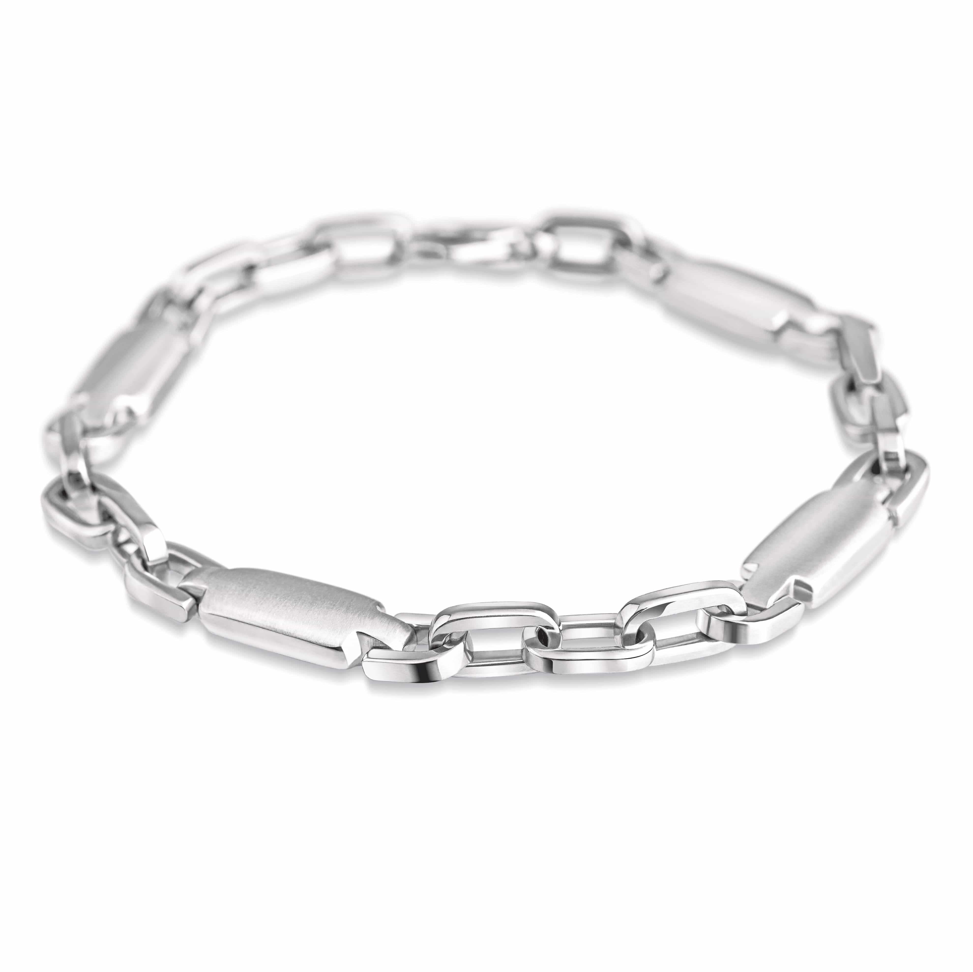 Buy Glossy Platinum Bracelet for Men Online  ORRA