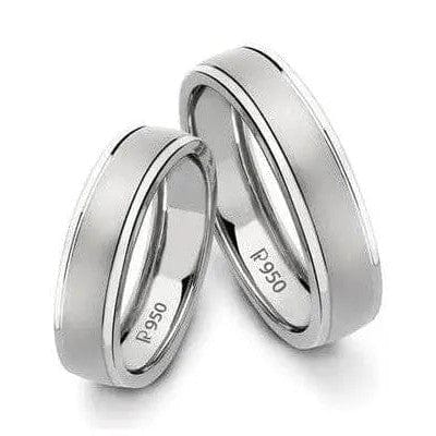 Jewelove™ Rings Classic Platinum Love Bands without Diamonds SJ PTO 104