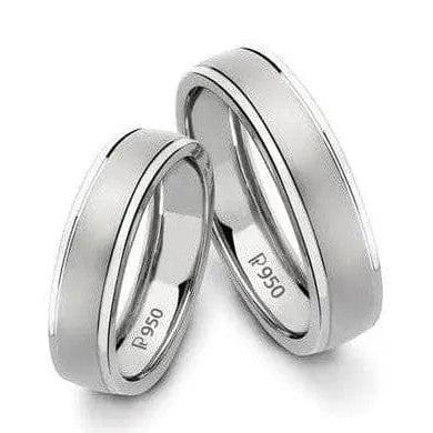 Jewelove™ Rings Classic Platinum Love Bands without Diamonds SJ PTO 104