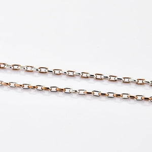 Jewelove™ Chains Classic Platinum Rose Gold Chain with Alternate Links JL PT CH 771