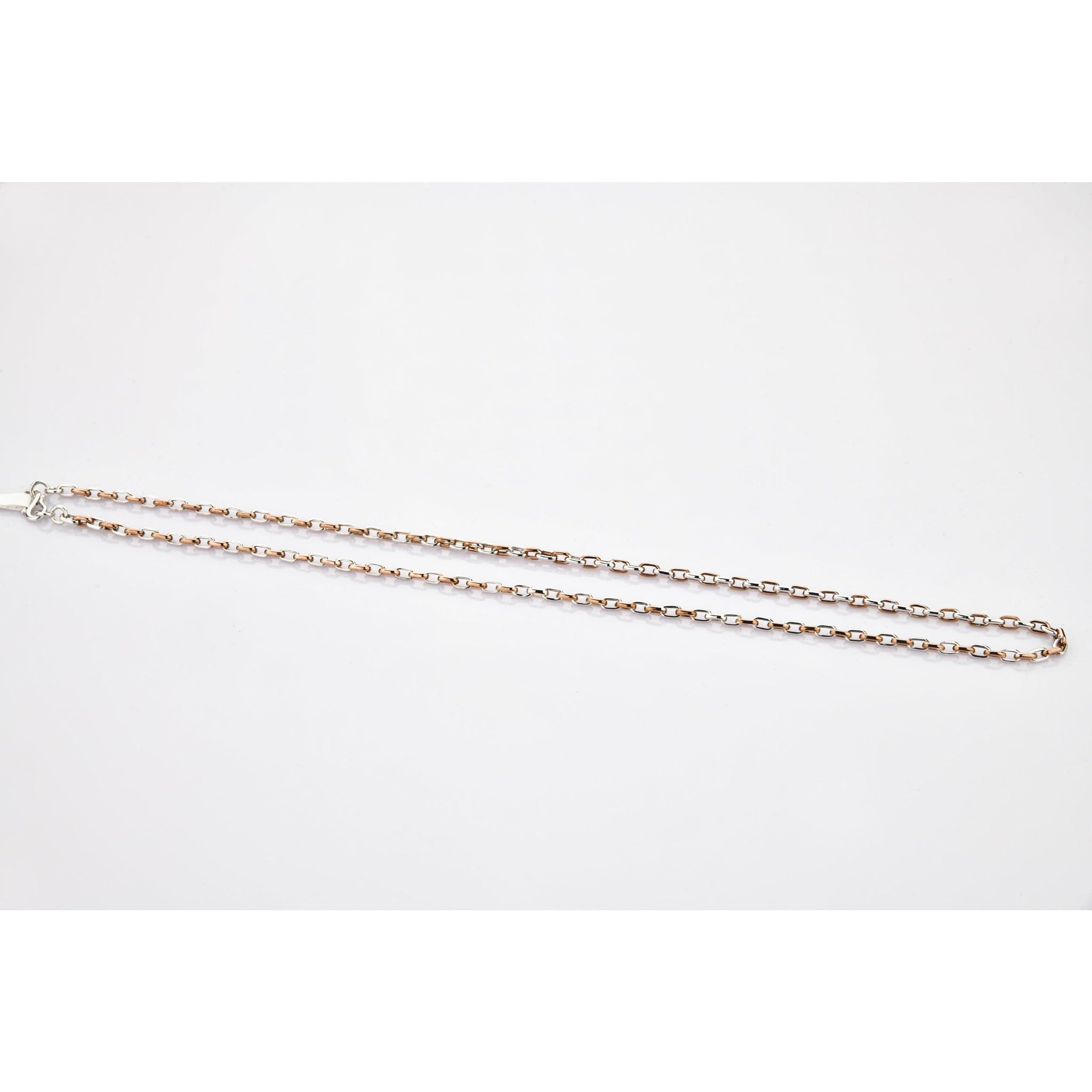 Jewelove™ Chains Classic Platinum Rose Gold Chain with Alternate Links JL PT CH 771