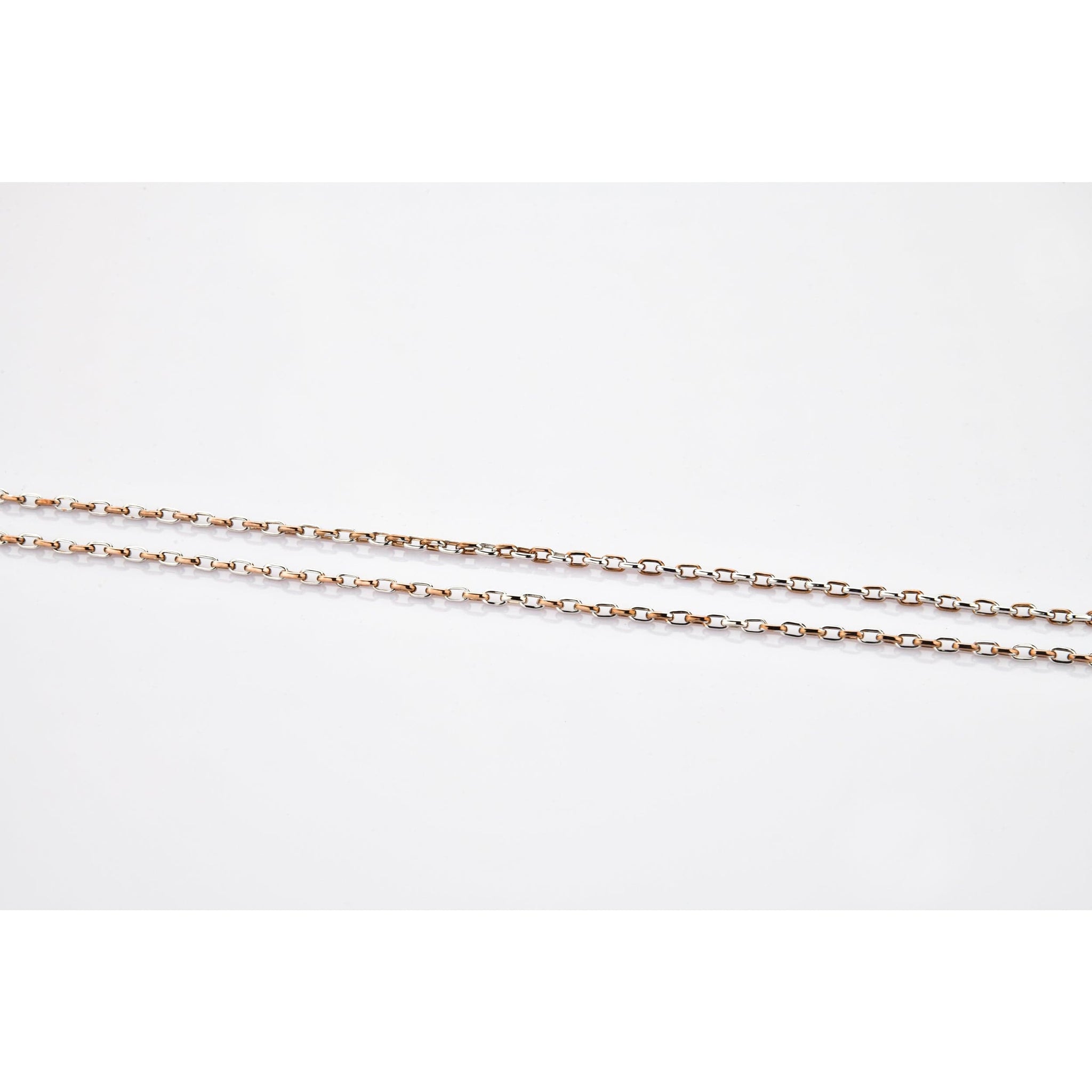 Jewelove™ Chains Classic Platinum Rose Gold Chain with Alternate Links JL PT CH 771