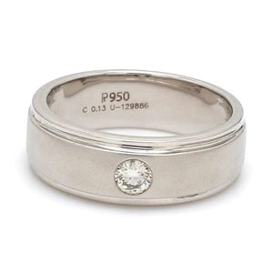 Jewelove™ Rings Classic Platinum Solitaire Love Bands SJ PTO 101