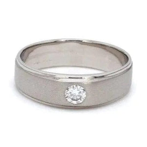 Jewelove™ Rings Classic Platinum Solitaire Love Bands SJ PTO 101