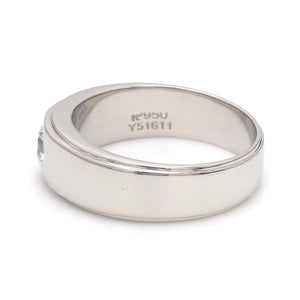 Jewelove™ Rings Classic Platinum Solitaire Love Bands SJ PTO 101 - Hi-Polish