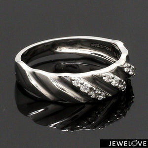 Jewelove™ Rings Compliments of Love Designer Platinum Couple Rings with Diamonds JL PT 533