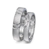 Jewelove™ Rings Concentric Circles Platinum Couple Rings with Diamonds JL PT 418