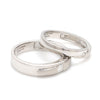 Jewelove™ Rings Conjoining Platinum Rings for Couples with Single Diamonds JL PT 599