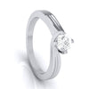 Jewelove™ Rings J VS / Women's Band only Curvy 0.40 cts. Platinum Solitaire Engagement Ring for Women JL PT G-124