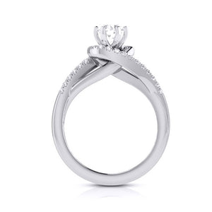 Jewelove™ Rings J VS / Women's Band only Curvy Platinum 30-Pointer Solitaire Engagement Ring for Women JL PT G 110