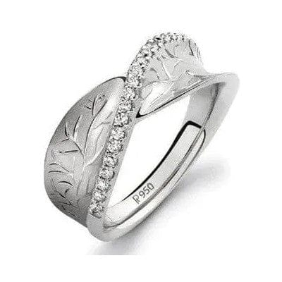 Jewelove™ Rings Curvy Platinum Ring with Diamonds by Jewelove JL PT 507