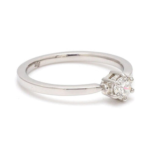 Jewelove™ Rings VVS GH / Women's Band only Customised 25 Pointer Basket 6 Prong Solitaire Ring made in Platinum SKU 0012-A