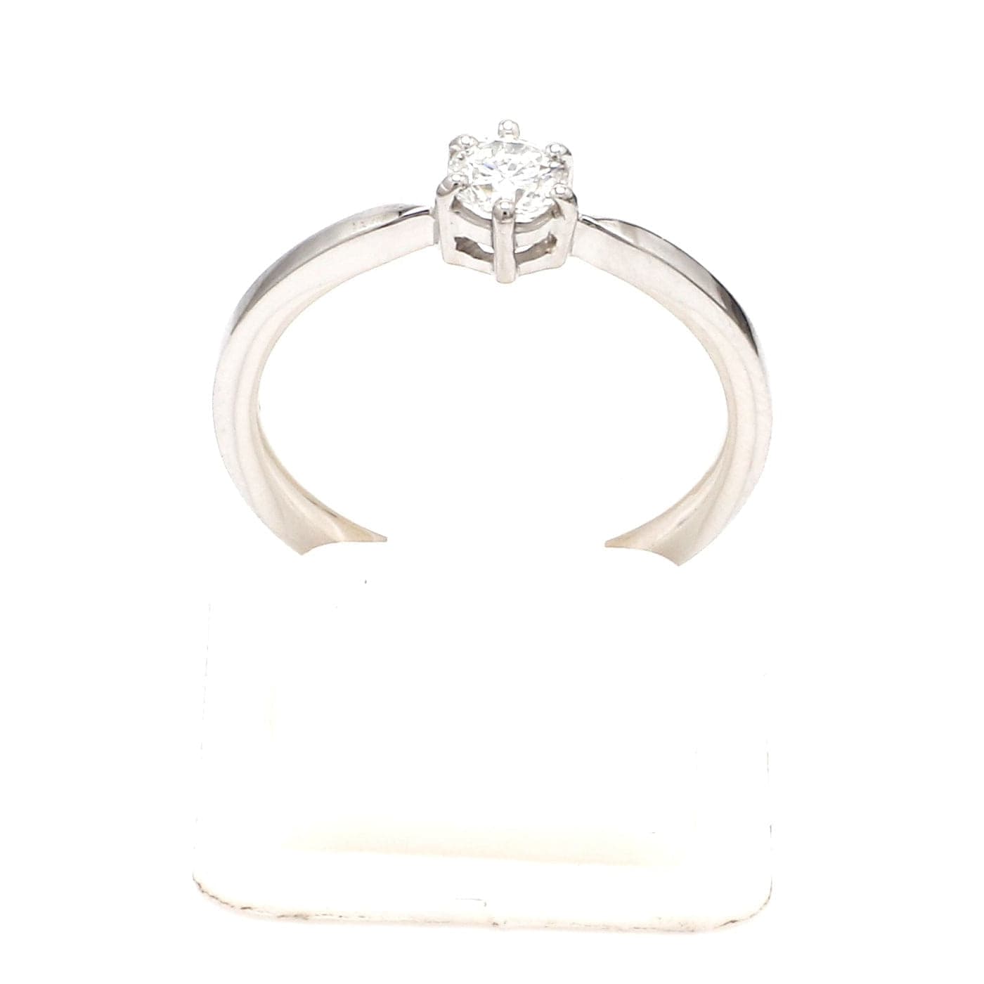 Jewelove™ Rings VVS GH / Women's Band only Customised 25 Pointer Basket 6 Prong Solitaire Ring made in Platinum SKU 0012-A