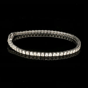 Jewelove™ Bangles & Bracelets Single / SI IJ Customised 7 Carats Lab Grown Diamonds Platinum Tennis Bracelet with JL PTB 646-LG